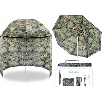 Delphin Dáždnik s bočnicou CLASSA CAMO 250cm 3/4