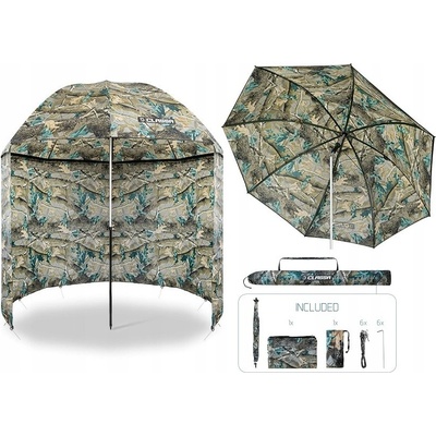 Delphin Dáždnik s bočnicou CLASSA CAMO 250cm 3/4