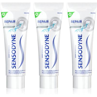 Sensodyne Repair & Protect Whitening избелваща паста за зъби за чувствителни зъби 3x75ml