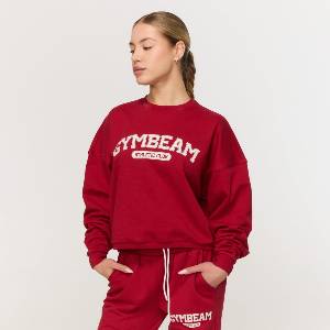 GymBeam Дамски суичър Varsity Red XL