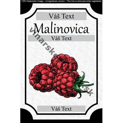 Etiketa malinovica vz2