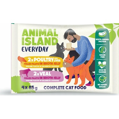 Animal Island Everyday Veal and poultry with liver 4 x 85 g