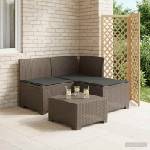 vidaXL Пейка за градина с Cushions във вид на ратан 3-местен ПП (8011901)