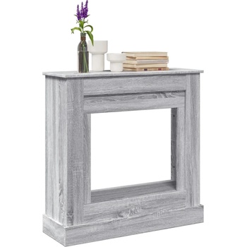 vidaXL Облицовка за камина, сив сонома, 90x30x90 см, инженерно дърво (854594)
