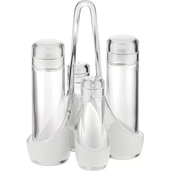 Guzzini Дозатори за олио и оцет Two-tone със солница и пиперница на стойка транспарантни 5 части (24880000)