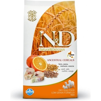 N&D Ancestral Grain Low Grain Adult Maxi Codfish & Orange 2,5 kg