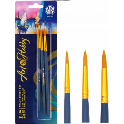 Sada okrúhlych štetcov Astra Art&Hobby – 3 ks (veľkosti 4, 8, 10), 315024010