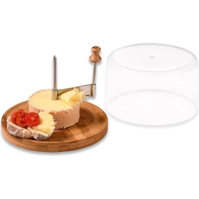 KESPER 58621 Kráječ na sýr "Tete de Moine" s víkem, Ø 22 cm, bambus