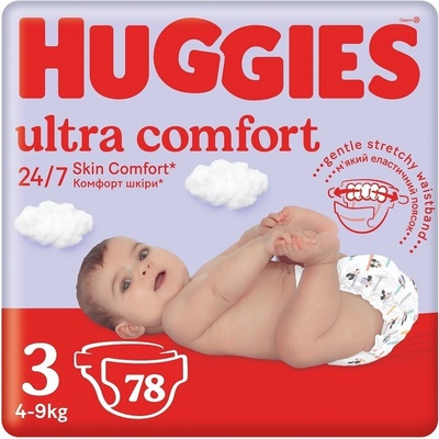 Huggies Ultra Comfort 3 4-9 kg 78 ks