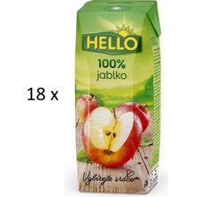 Hello 100% Jablková šťava 18 x 250 ml