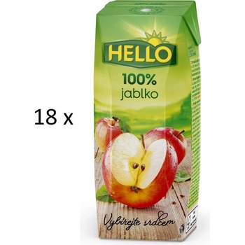 Hello 100% Jablková šťava 18 x 250 ml