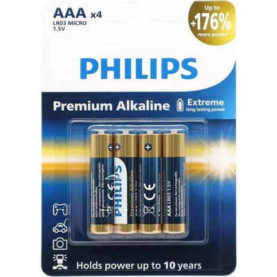 Philips Premium Alkaline AAA 4ks LR03M4B/10