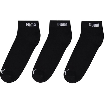 PUMA Мъжки чорапи Puma 3 Pack Quarter Socks Mens - Black