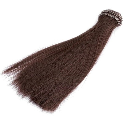 Vlasy pro panenku S 20cm - č. 2 hnědé