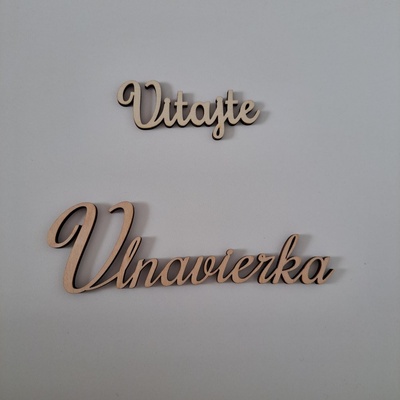 Slovo Vjtajte 9*3cm drevene