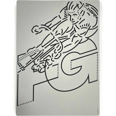 Grafika Matěje Činčery 430 x 600 mm - sivý papier - LA FENICE uni