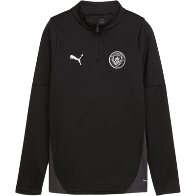 Puma Manchester City Training 1/4 Zip Top Jr 2025/26 čierna