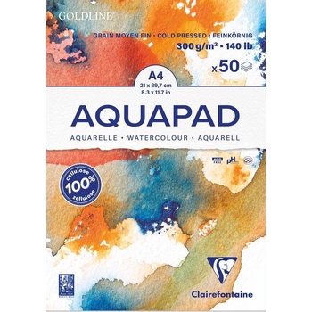 Clairefontaine Goldline Aquapad Glued Pad Скицник 50 A4 300 g (975721C)