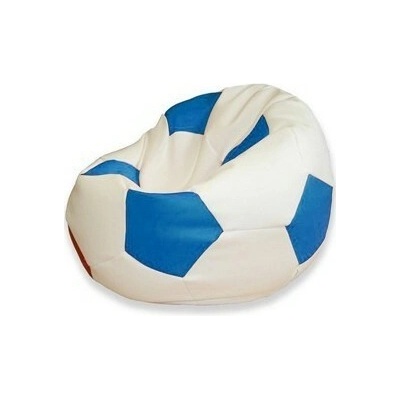 TiaHome futbalová lopta XXL bielo svetlo modrá