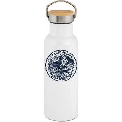 123TRIKO termoska V lese je líp, černý tisk 500 ml