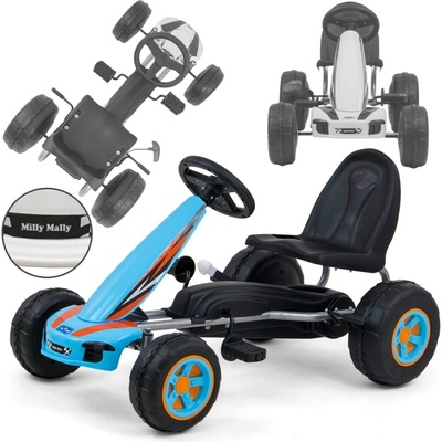 Go-kart šlapací motokára Milly Mally Viper modrá