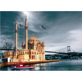 Anatolian - Puzzle Turkey: Istanbul: Ortakoy Mosque - 1 000 piese