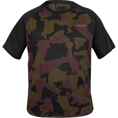 Avid Carp tričko Distortion Camo Lite t-shirt