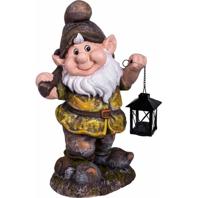 STREND PRO GARDEN Trpaslík s lampášikom, magnesia, 25x20x45 cm