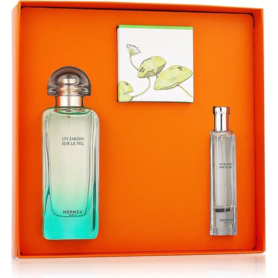 Hermes Un Jardin Sur le Nil Darčeková sada unisex toaletná voda 100 ml, unisex toaletná voda 15 ml a tuhé mydlo 50 g