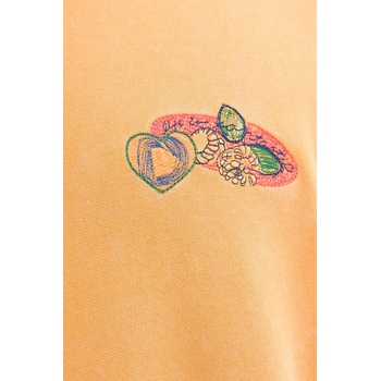 Desigual Памучен суичър Desigual BUDA мъжки в оранжево с апликация 25WMSK02 (25WMSK02)