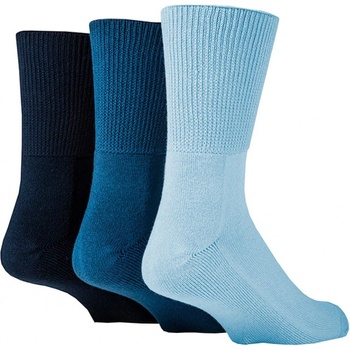 Iomi 3 páry DIA široké ponožky BAMBUS Modré
