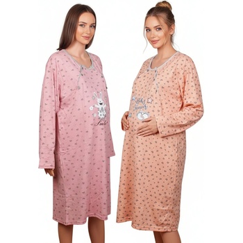 Комплект макси нощници за кърмачки в оранжево и пудра