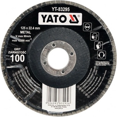 Kotouč lamelový korundový 125 x 22,2 mm vypouklý brusný P36