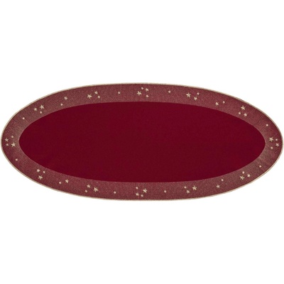 Sander Ubrus oválný prostírání Starlight 36x88 cm burgundy