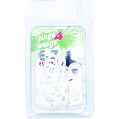 E-Z Elastic Ring Kroužky 8 mm bílé 50ks