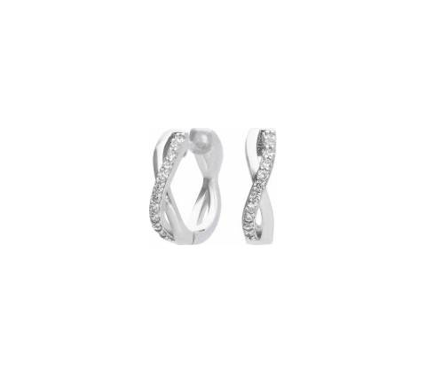 Diamonfire Luxusné strieborné náušnice E6065