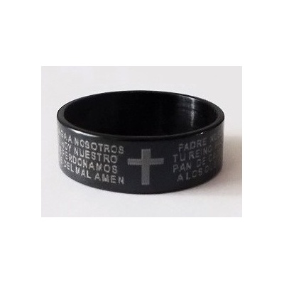 Blingstar Prsten Kříž Ježíš Black Nerez ocel 898