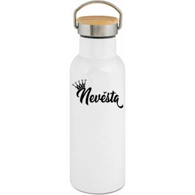 123TRIKO termoska Nevěsta. Bílý tisk 500 ml