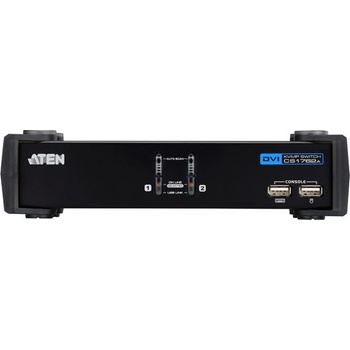 Aten CS-1762A 2-Port DVI USB 2.0 KVMP Switch, 2x DVI-D Cables, 2-port Hub, Audio