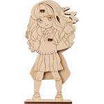 UGears Мини дървен 3D пъзел Ugears от 5 части - Фигурка за оцветяване Хърмаяни (U-70239)