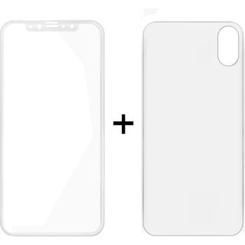 REMAX Glass protectors Full 3D, Remax Caesar, For Display & Back, For iPhone X, 0.3mm, White - 52326 (DE-52326)