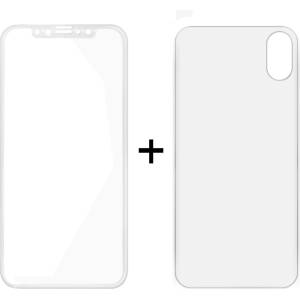 REMAX Glass protectors Full 3D, Remax Caesar, For Display & Back, For iPhone X, 0.3mm, White - 52326 (DE-52326)