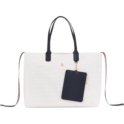 Tommy Hilfiger kabelka Iconic Tommy Tote Perf AW0AW16104 bílá – Hledejceny.cz