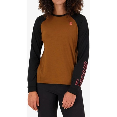 Mons Royale Tarn Merino Long Sleeve caramel/black dámský