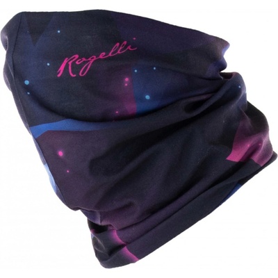 Rogelli Multifunkční tunelový šátek scarf bezešvý černo-růžový