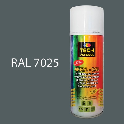 TECH RAL akrylová farba v spreji 400 ml 7025 lesklá