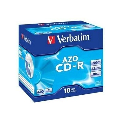 Verbatim CD-R 700MB 52x, AZO, slimbox, 10ks (43327)