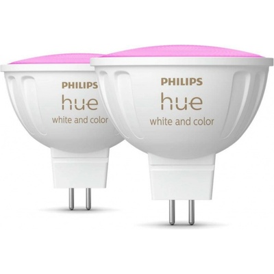 Philips Chytrá žárovka Hue 6,3 W, MR16, GU5,3, White and Color Ambiance, 2 ks