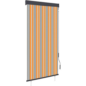 vidaXL Външна ролетна щора, 100x250 см, жълто и синьо (145956)