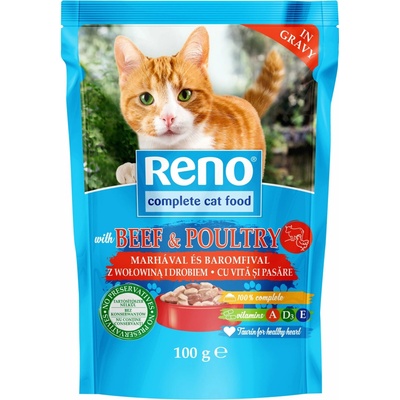 Reno Cat hovädzie mäso & hydina 100 g